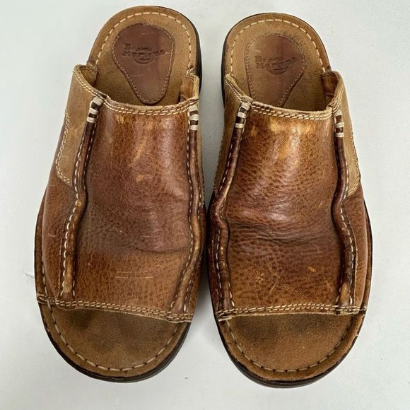 Dr. Martens Doc sandals mens size 9 slides brown leather slip on - Picture 4 of 15